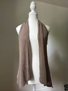 CHARLOTTE RUSSE Vintage Brown Cottagecore Boho Festival Shawl Medium